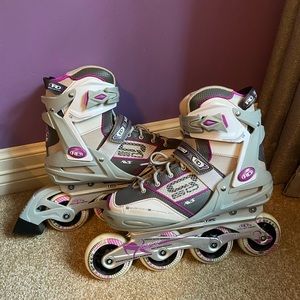 Silver & Purple Rollerblades